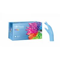 Γάντια Νιτριλίου χωρίς πούδρα Soft Touch Vivid Γαλάζιο